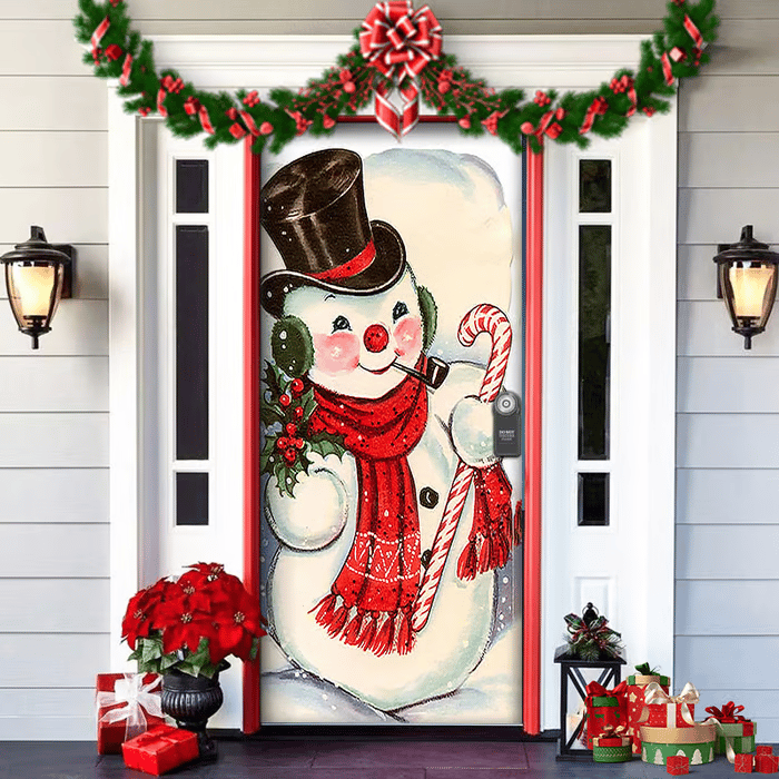 π2025 Christmas and Halloween front door decoration