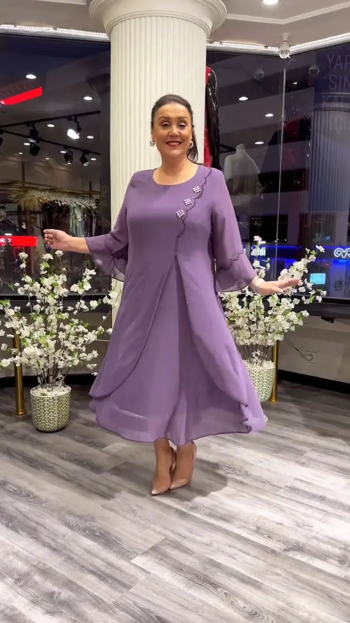 đź’•Women's chiffon solid color loose dress - Buy two and get free shipping!