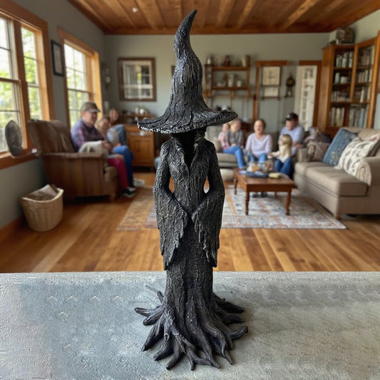 🧙♀️💫Hand-Painted Enchanting Witch Statue: The Guardian of Your Home (✨Same as in the video)