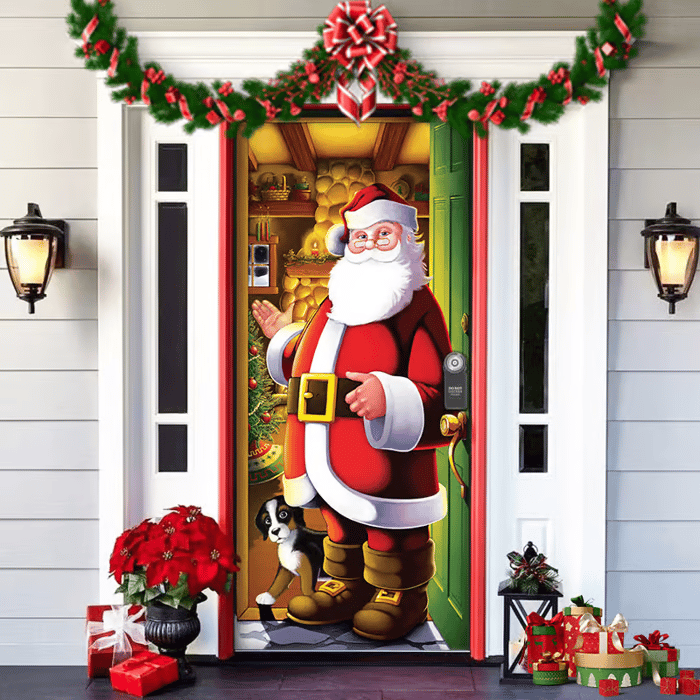 π2025 Christmas and Halloween front door decoration