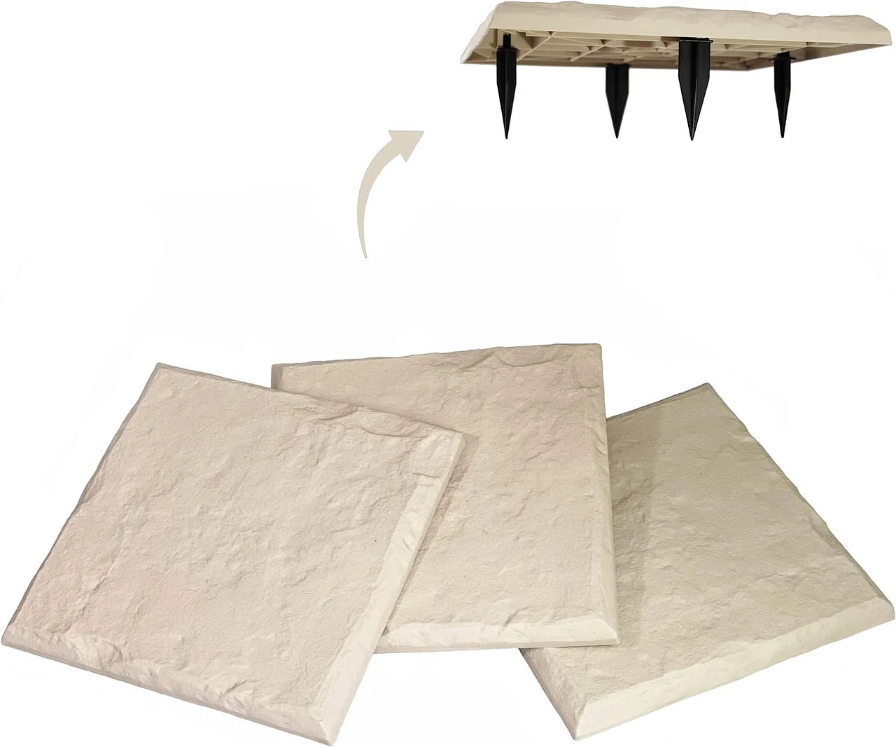 15.5' Decorative Stepping Stones That Stake Into The Ground