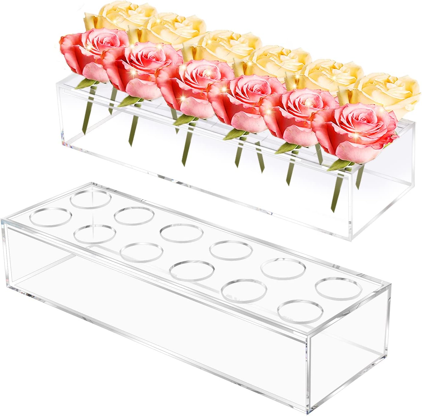 🔥Rectangular Acrylic Flower Box/Flower Vase