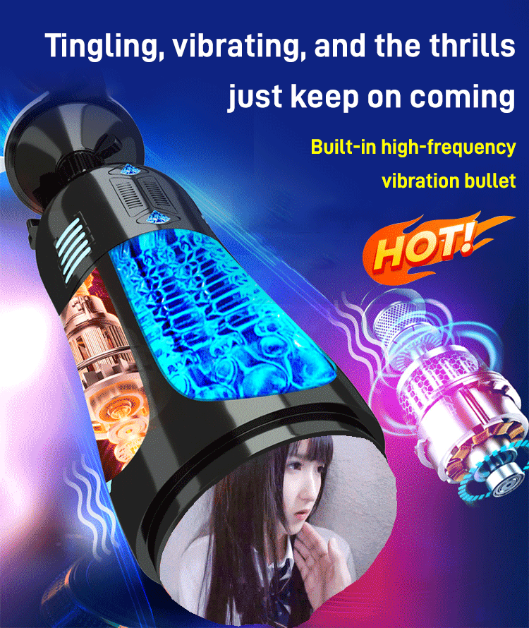 Overachiever Pro - Suction, Vibrating & Stroking Masturbator – 18+ Only