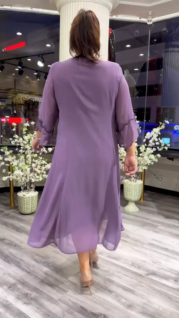 đź’•Women's chiffon solid color loose dress - Buy two and get free shipping!