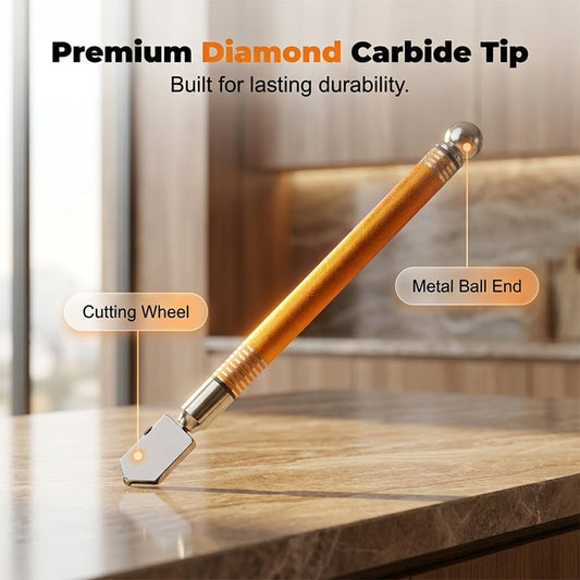 🔥Professional Diamond Glass Cutter with Alloy Handle Roller Wheel