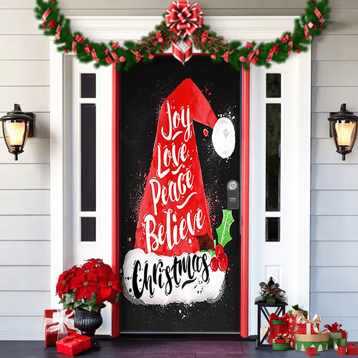 π2025 Christmas and Halloween front door decoration