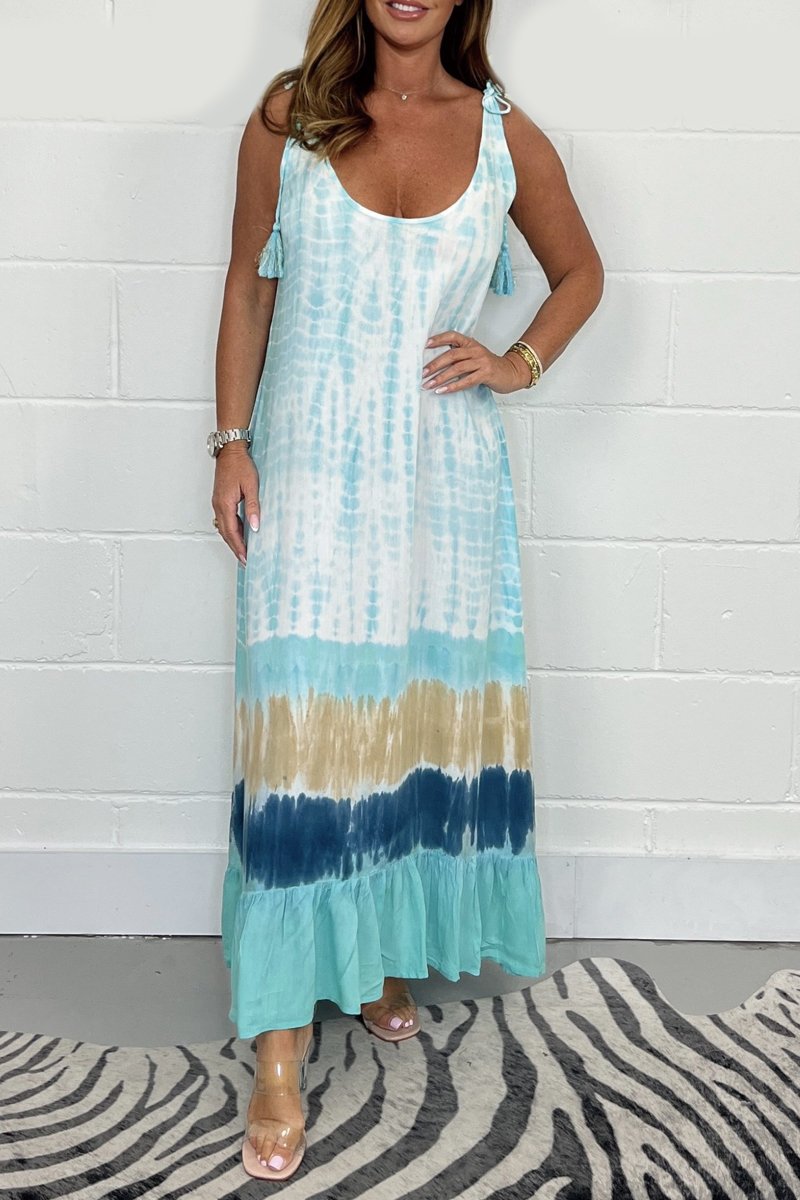🔥Tye Dye Maxi Dress👍Handmade