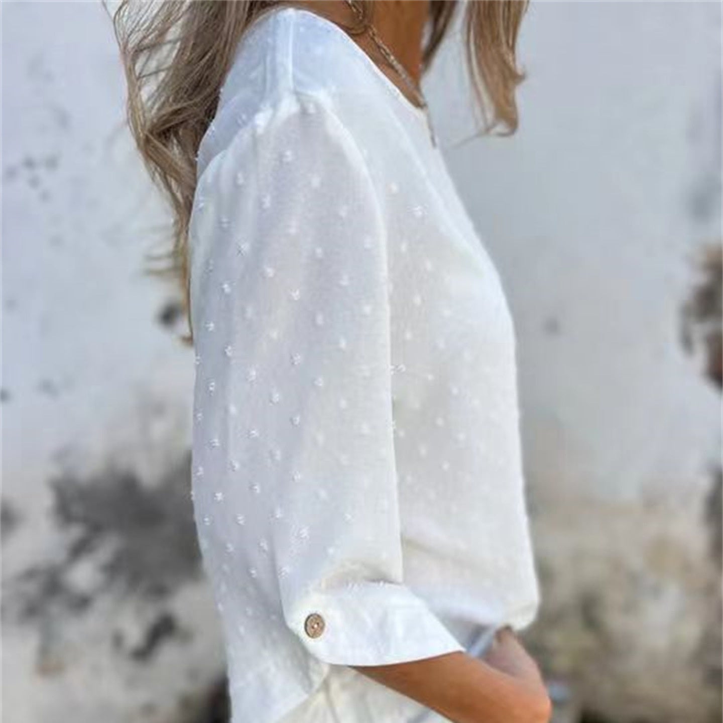 🔥Women's Casual Round Neck Jacquard Top