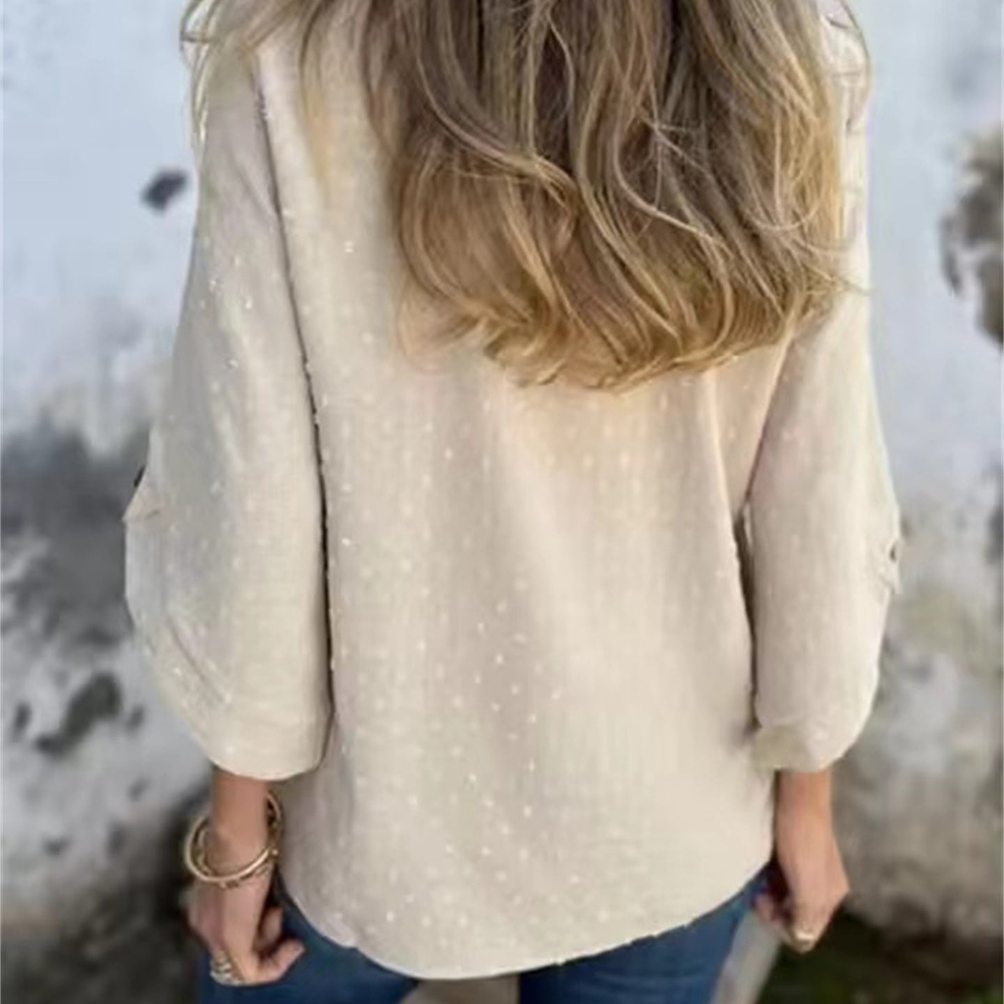 🔥Women's Casual Round Neck Jacquard Top