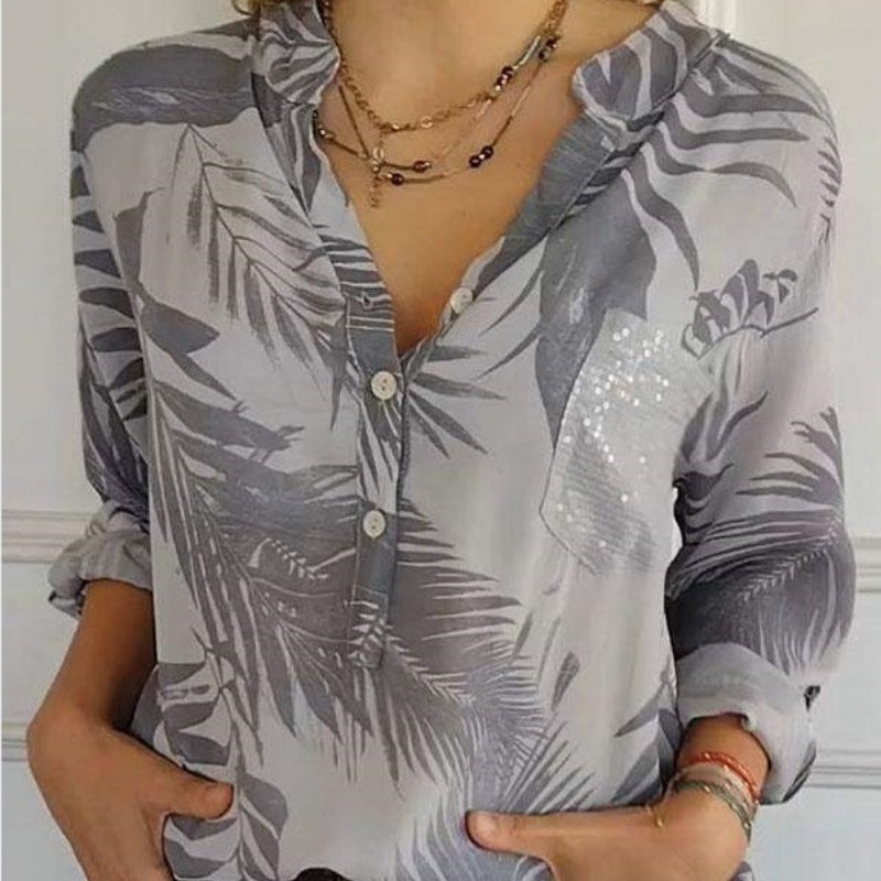 💕Women's Fashion V-Neck Printed Top - Buy two and get free shipping!