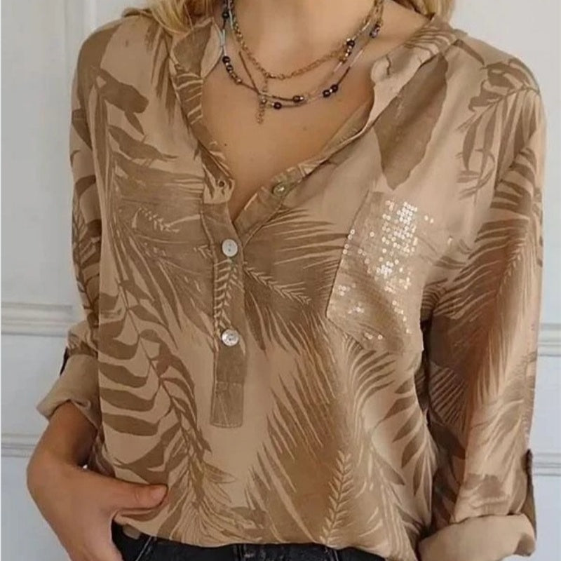 💕Women's Fashion V-Neck Printed Top - Buy two and get free shipping!
