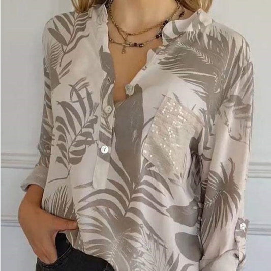 💕Women's Fashion V-Neck Printed Top - Buy two and get free shipping!