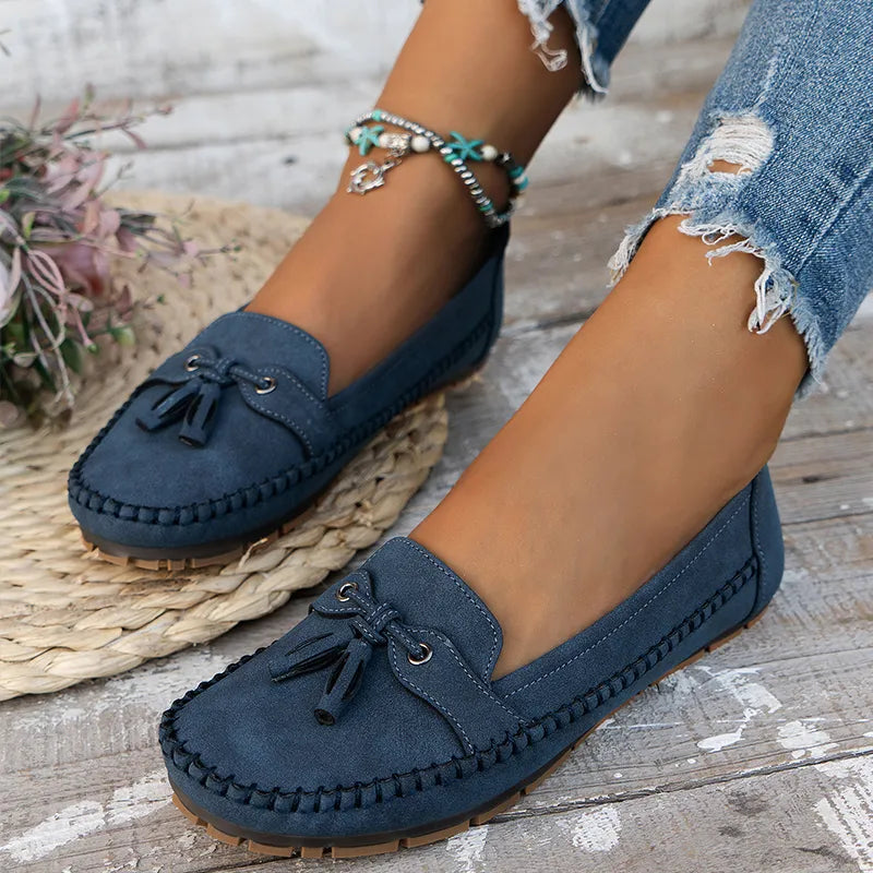 🔥Comfortable soft loafers for women in vintage style with bow