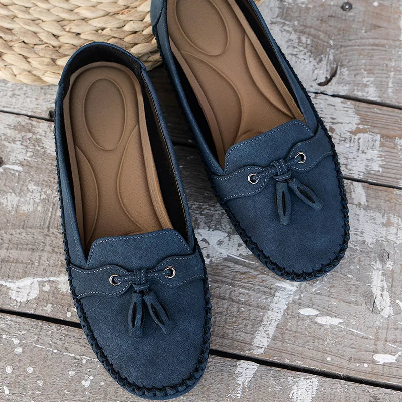 🔥Comfortable soft loafers for women in vintage style with bow