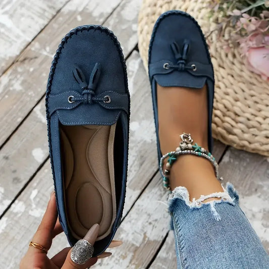 🔥Comfortable soft loafers for women in vintage style with bow