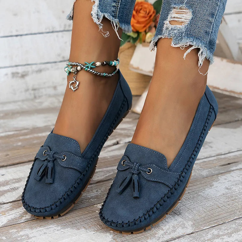 🔥Comfortable soft loafers for women in vintage style with bow