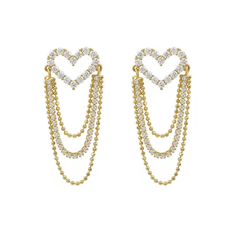 2022 Love Tassel Multi-layer Chain Hot-selling Earrings mysite