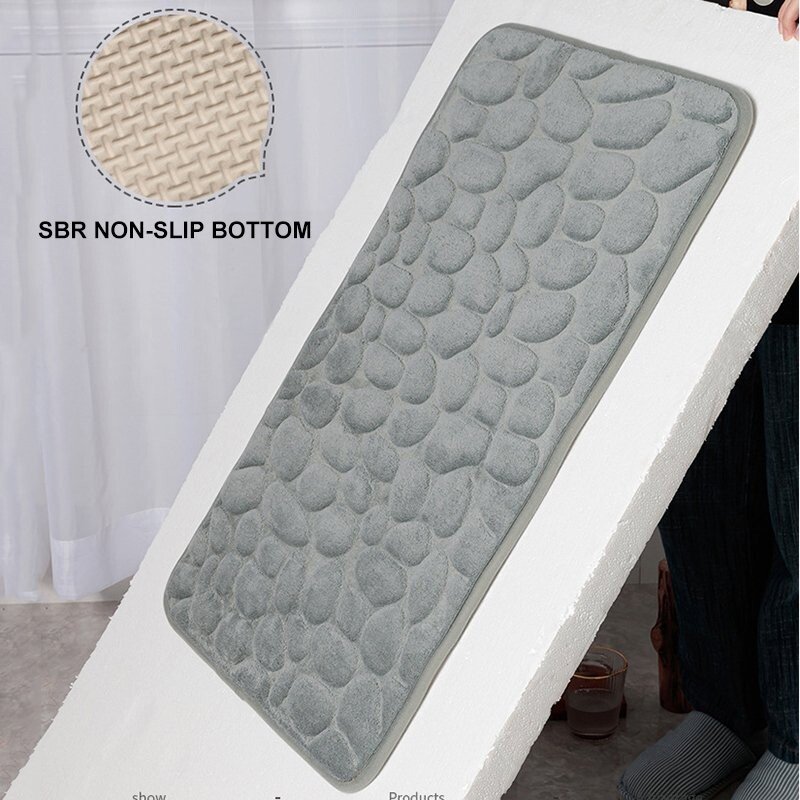 2023 New Arrival Cobblestone Embossed Bathroom Bath Mat mysite