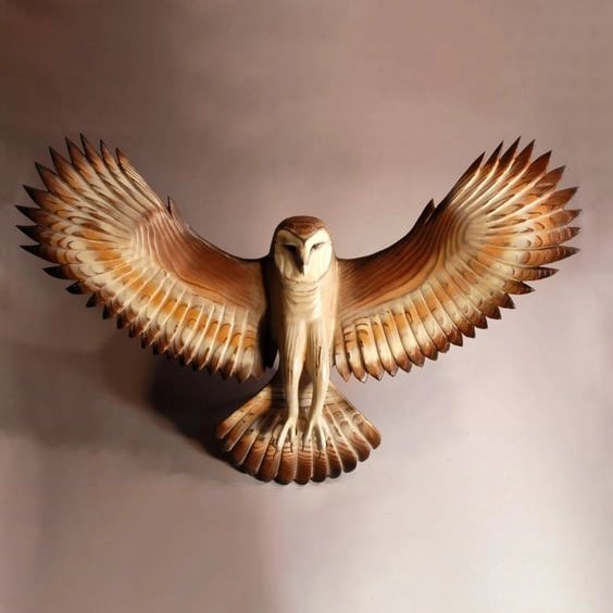 Last Day 49% OFF-Barn Owl Wall Art - Hand Carved Art mysite