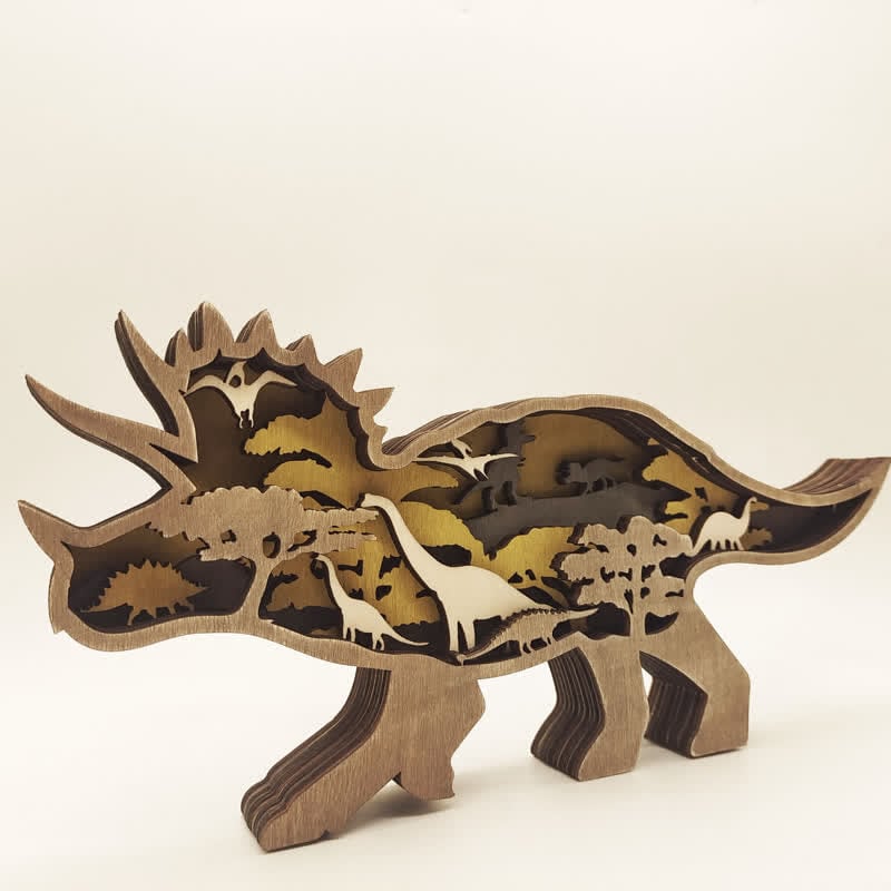 Creative Dinosaur Decoration 3D Tyrannosaurus Statue Desktop Decoration Lights mysite