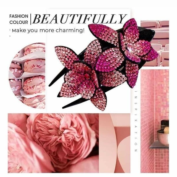 (🍀SPRING HOT SALE🍀)Rhinestone Double Flower Hair Clip mysite