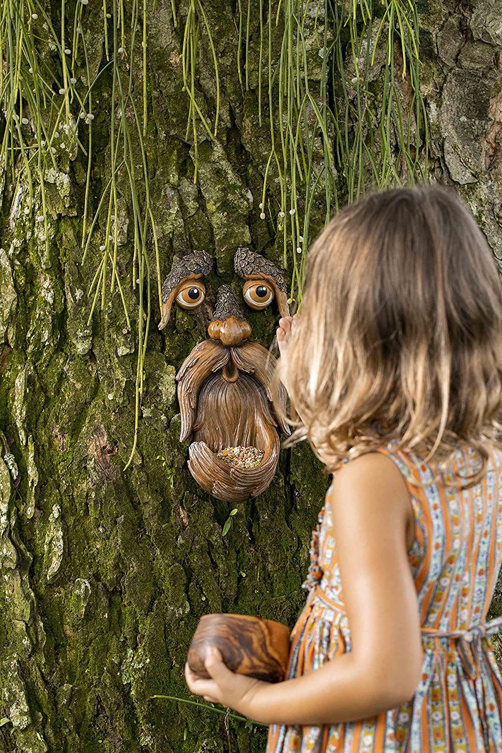 3D Funny Bark Ghost Face Decor Tree Facial Features Outdoor Decoration mysite