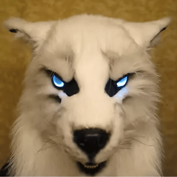 Animal headdress luminescent eyes removable costume mask