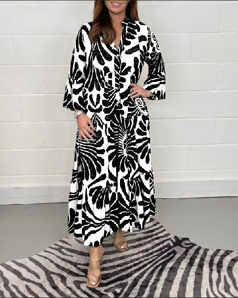 Printed Loose Casual Women's Dress