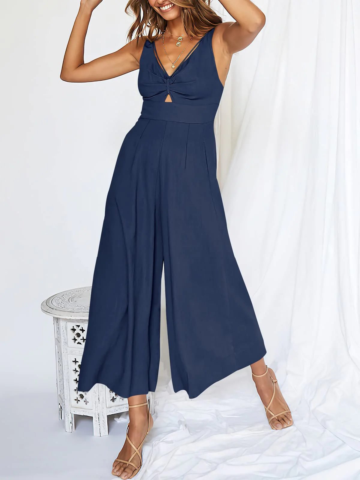 đŸ”¥Limited Time Hot Sale đŸ”¥Hot Sales V Neck Cutout High-Waist Jumpsuits mysite