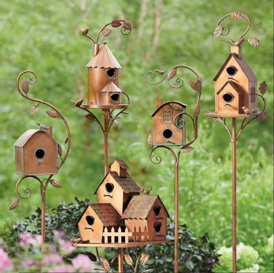( garden upgrade)Birdhouse Garden Stakes mysite