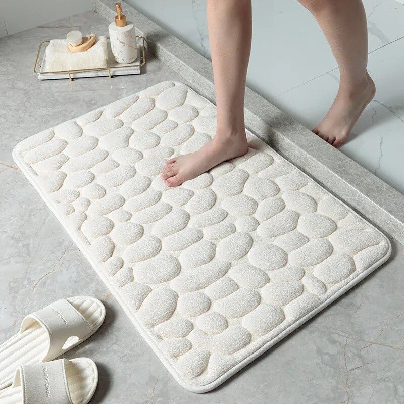 2023 New Arrival Cobblestone Embossed Bathroom Bath Mat mysite
