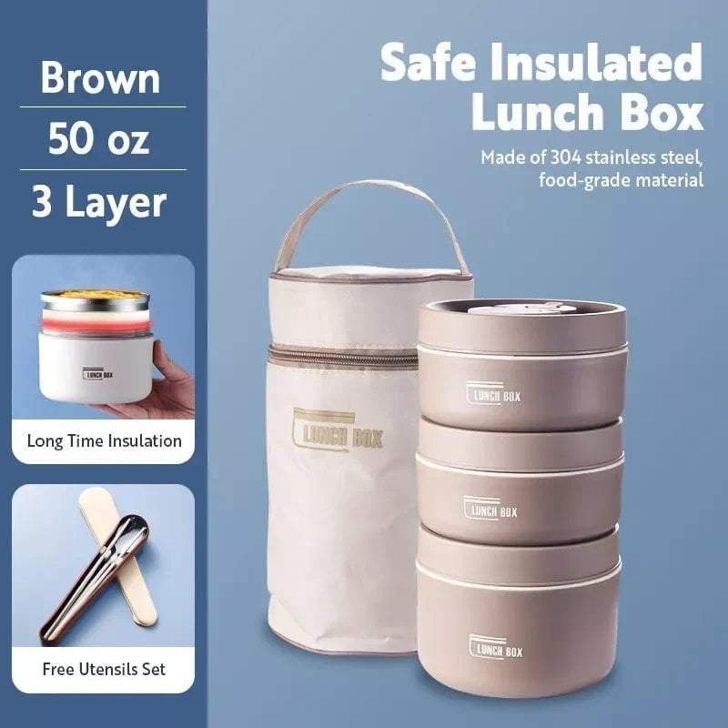 (Last Day Promotion 49% OFF) Portable Insulated Lunch Container Set - BUY 2 FREE SHIPPING mysite