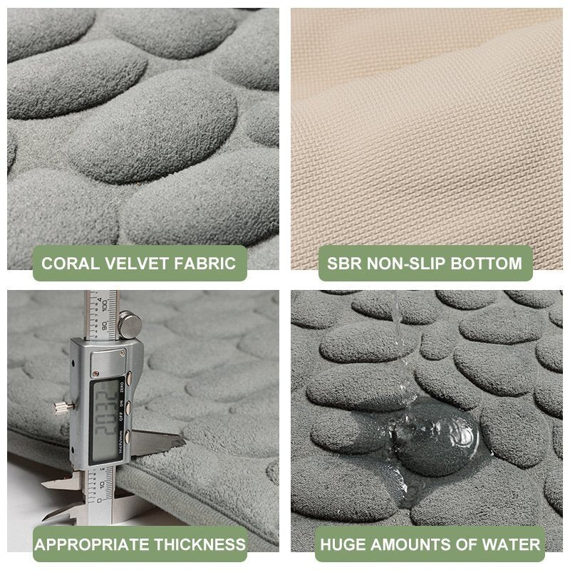 2023 New Arrival Cobblestone Embossed Bathroom Bath Mat mysite