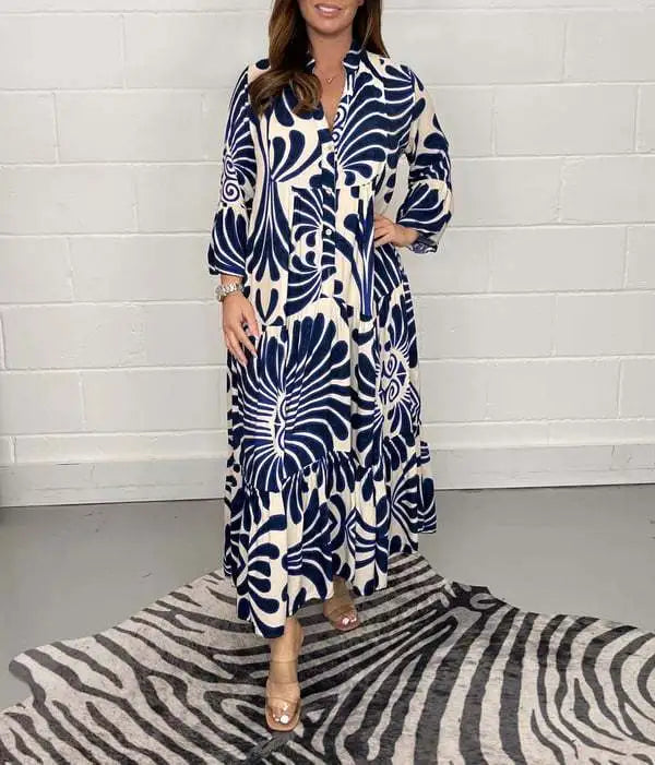 Printed Loose Casual Women's Dress