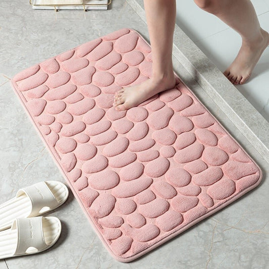 2023 New Arrival Cobblestone Embossed Bathroom Bath Mat mysite