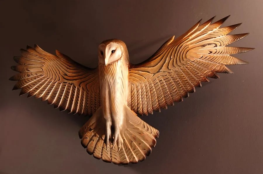 Last Day 49% OFF-Barn Owl Wall Art - Hand Carved Art mysite