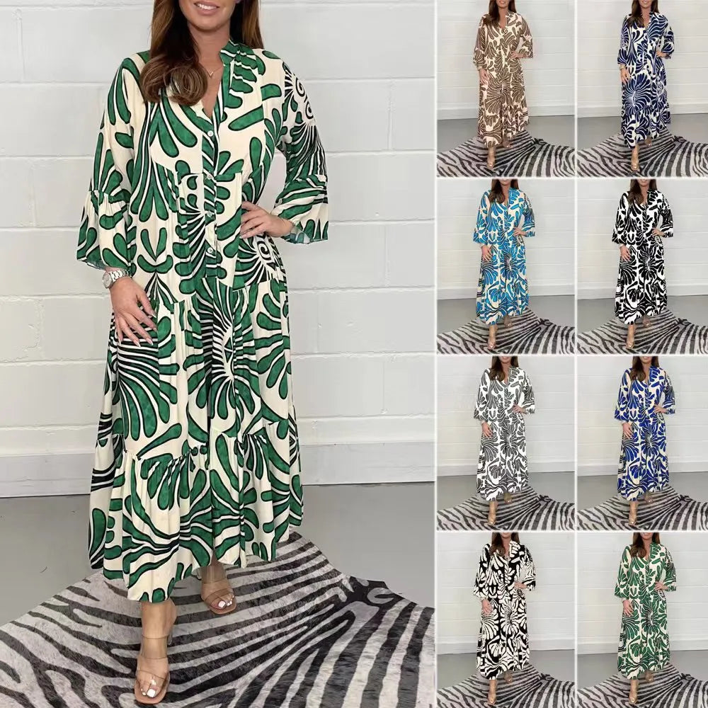 Printed Loose Casual Women's Dress