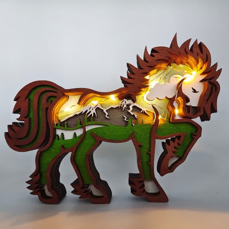 3D Carving Animals Home Decoration Accessories Wooden Crafts Creative Gift mysite