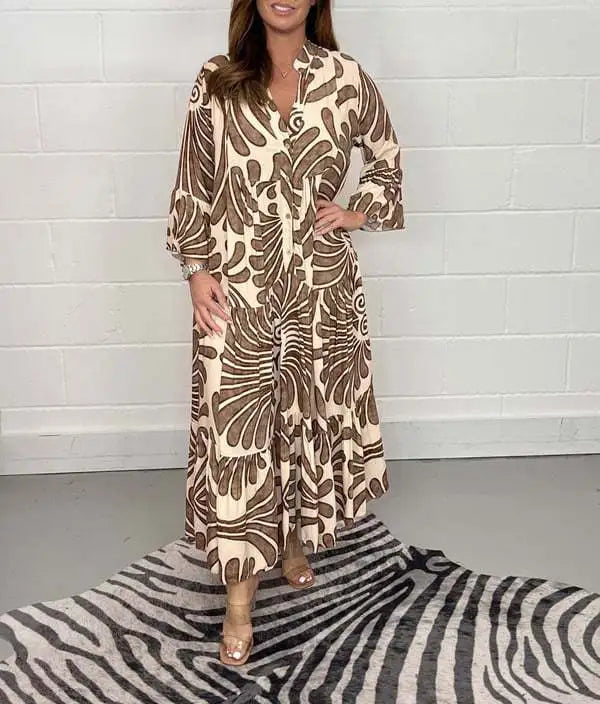 Printed Loose Casual Women's Dress