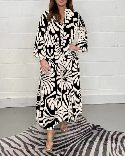 Printed Loose Casual Women's Dress