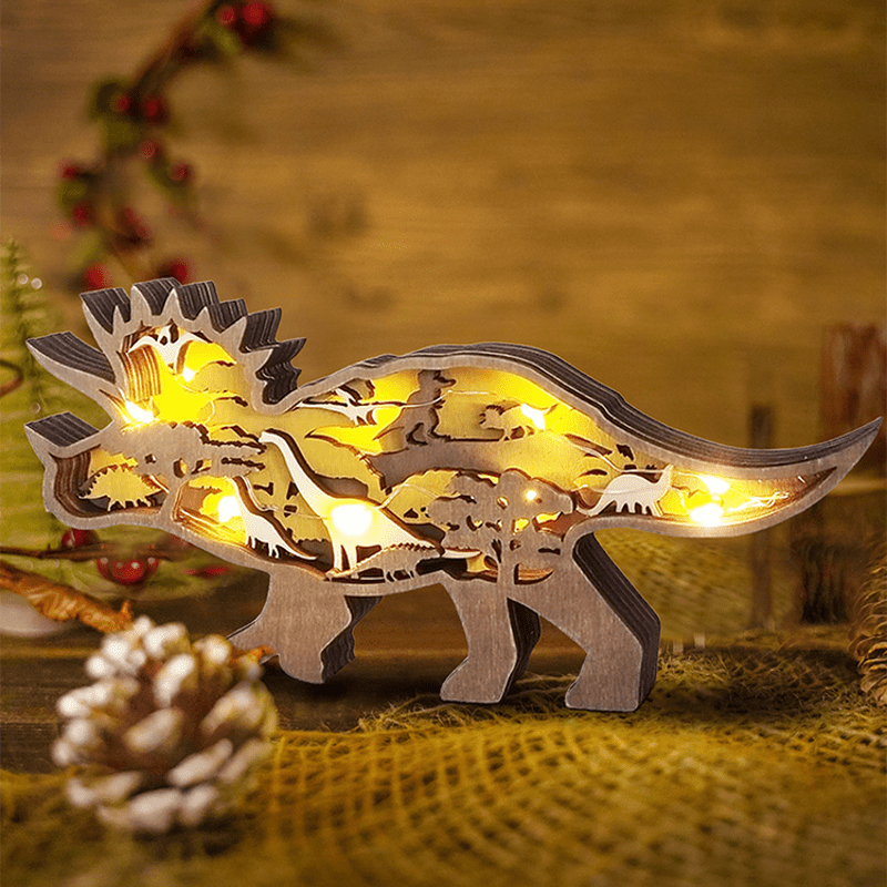 Creative Dinosaur Decoration 3D Tyrannosaurus Statue Desktop Decoration Lights