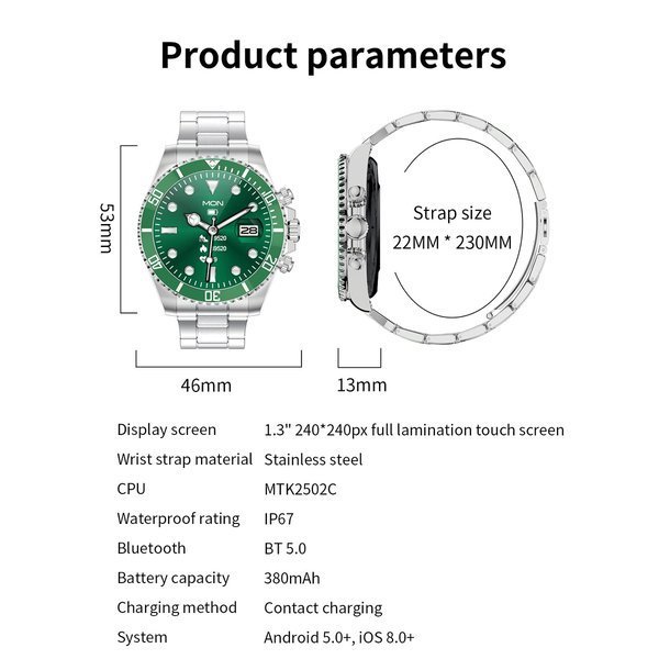 Multifunctional Bluetooth Talk Men's Casual Smart Watch mysite