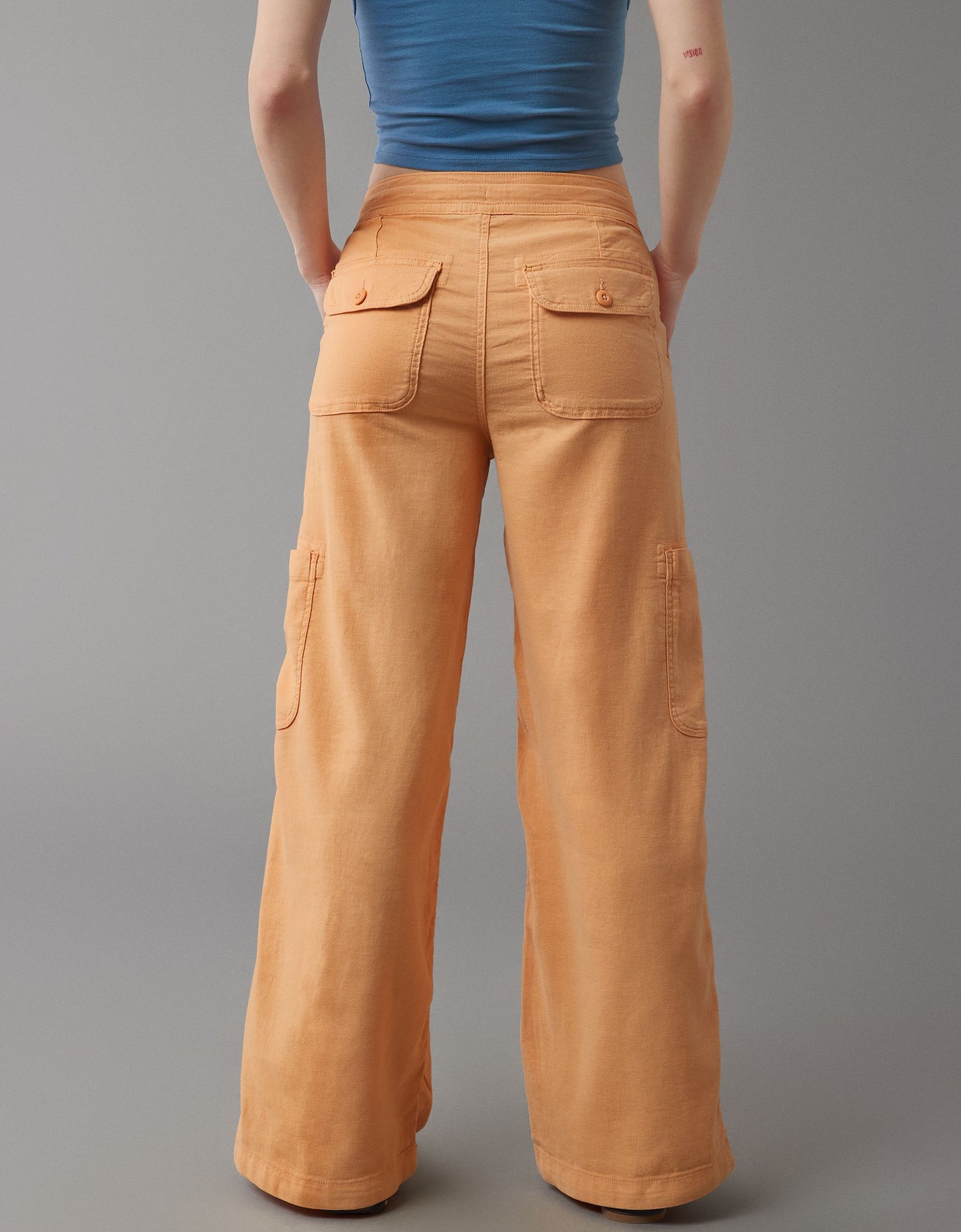 Linen-Blend Wide-Leg Cargo Pant(BUY 2 FREE SHIPPING)