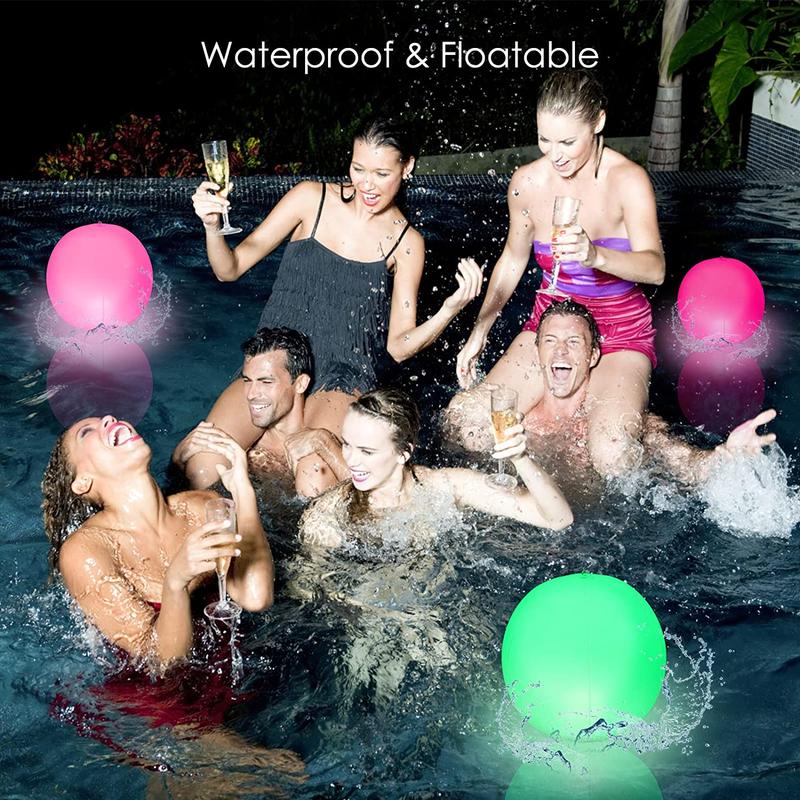 Pool Decoration🎉LED Light 16 Colors Luminous Beach Ball mysite