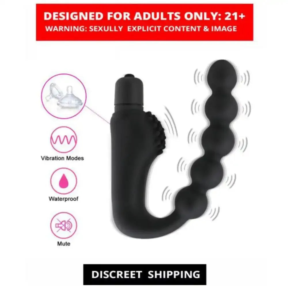 Vibrating Beads Silicone Massager – Flexible Personal Wellness Device
