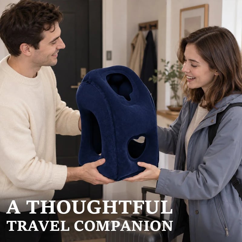 🛫💤 Ultra-Light Foldable Inflatable Travel Pillow | Portable Neck, Face & Arm Support for Trips ❤️