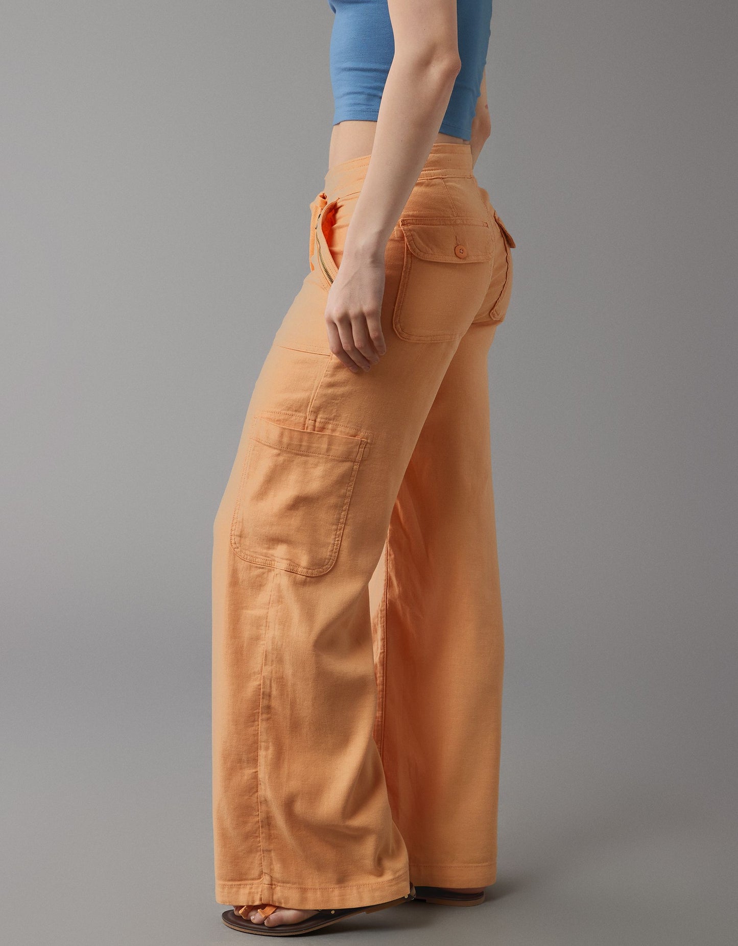 Linen-Blend Wide-Leg Cargo Pant(BUY 2 FREE SHIPPING)