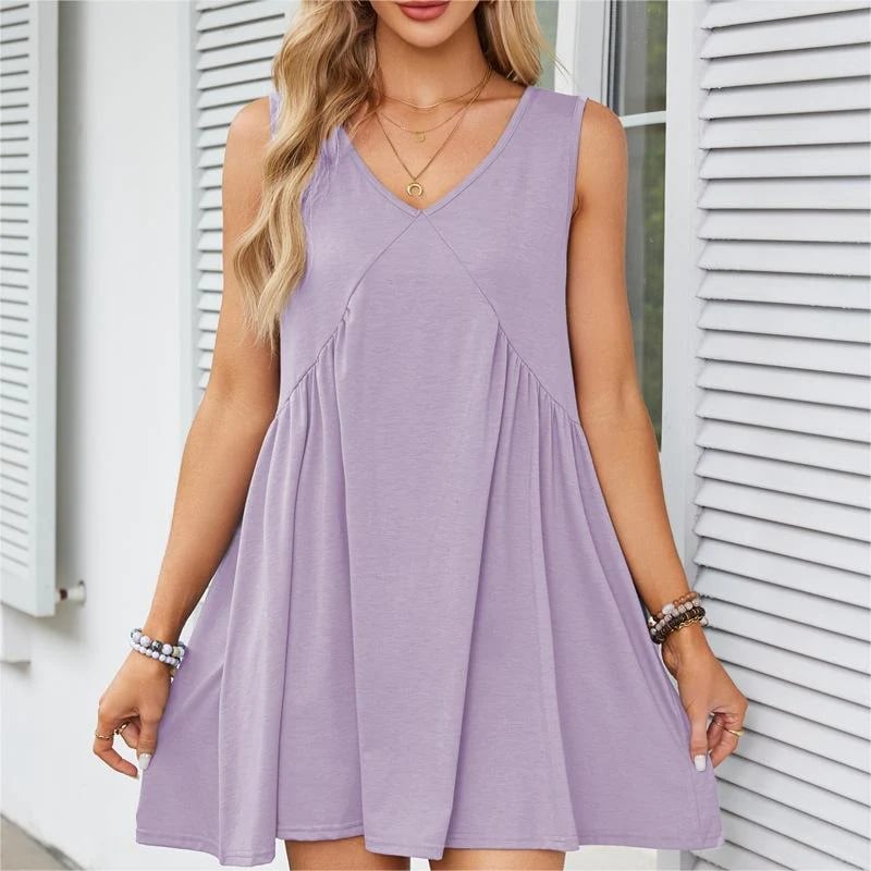 Women's Summer Sleeveless V-Neck Mini Dress , Get product image 10