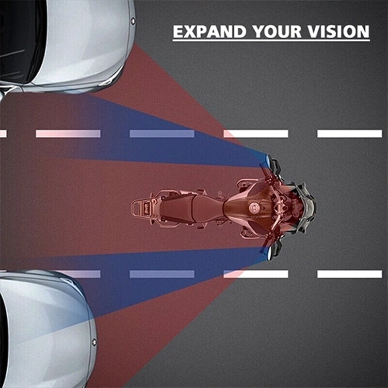 Wide angle parabolic mirror Be aware of the road