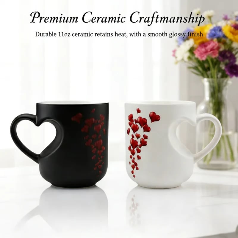 🔥Buy More Save More💖Heart-shaped Color-changing Ceramic Mug🎁